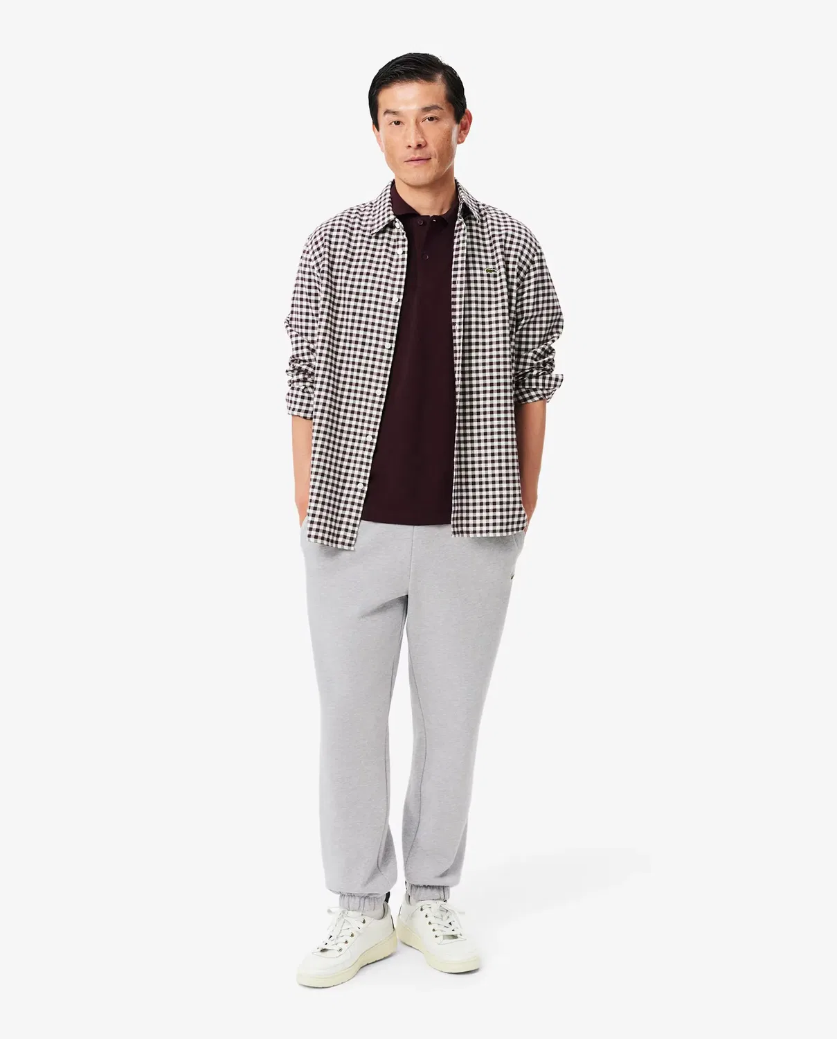 Спортивные штаны Lacoste Regular Fit, мужские, из футера, Gris Oscuro