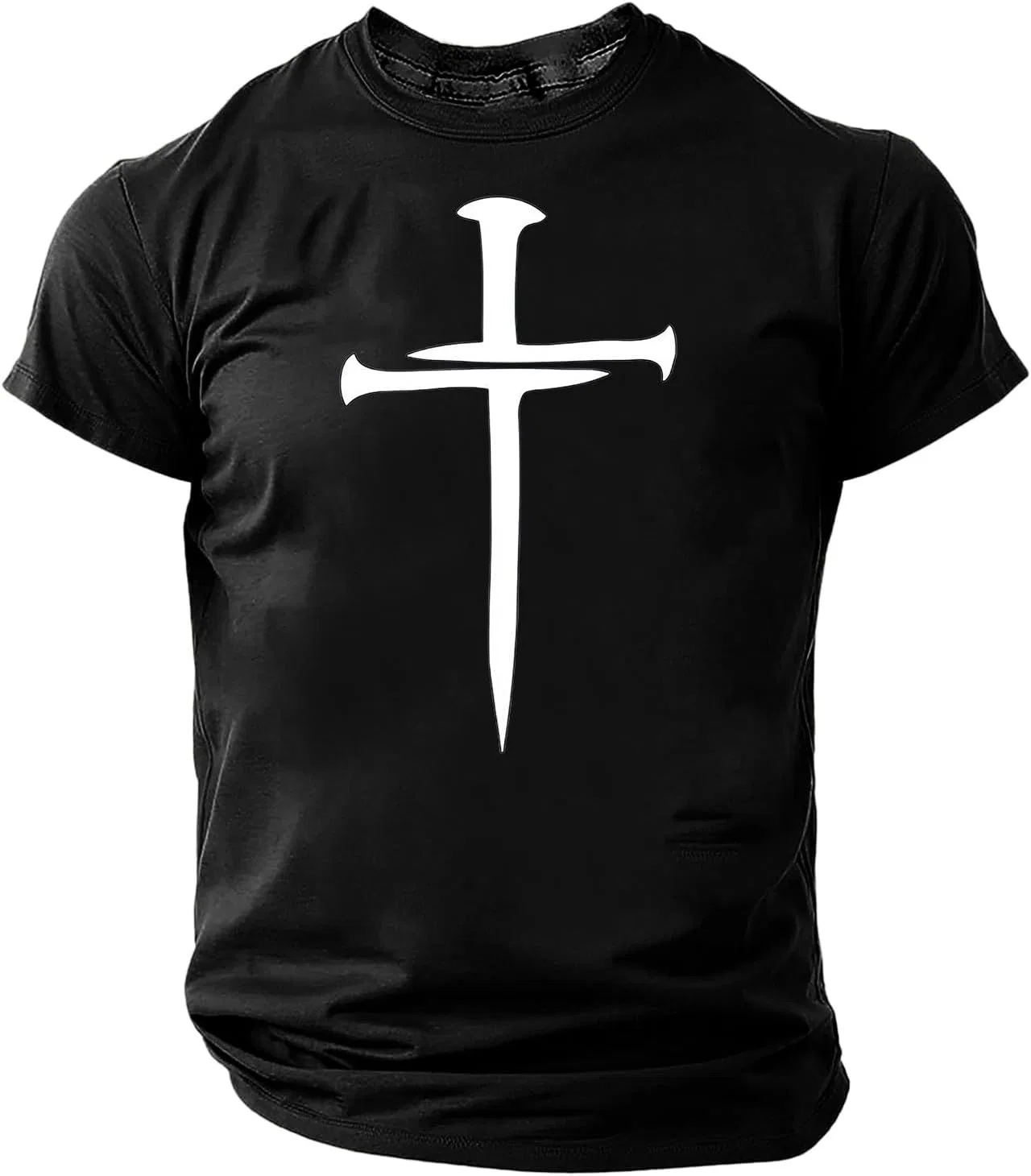 Мужская футболка с крестом Cross Print, Black