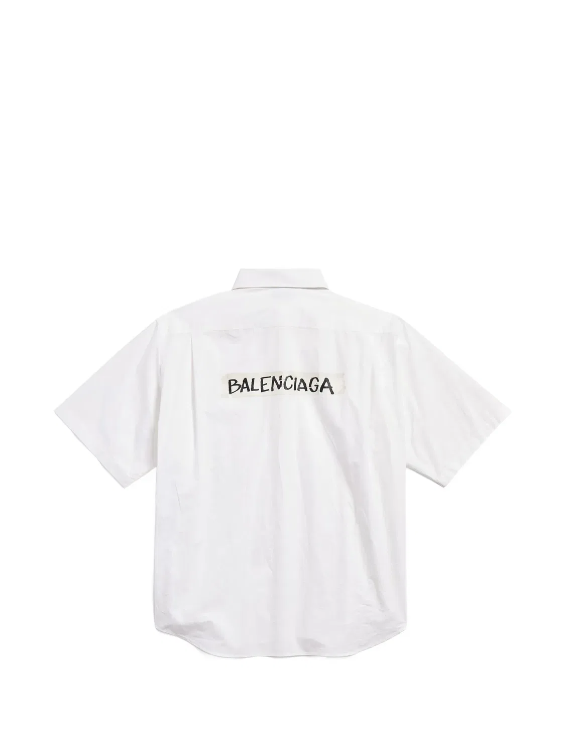 Рубашка с Логотипом и Нагрудным Карманом Balenciaga, белый — фото 2