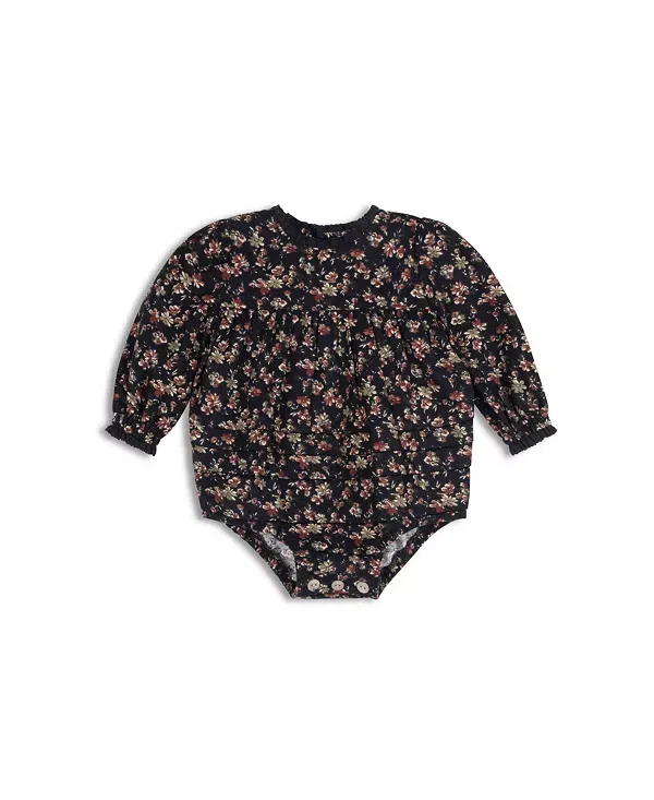 Детский ромпер для девочек с принтом Brushed Floral Dress Collection Ely'S & Co., темно-синий