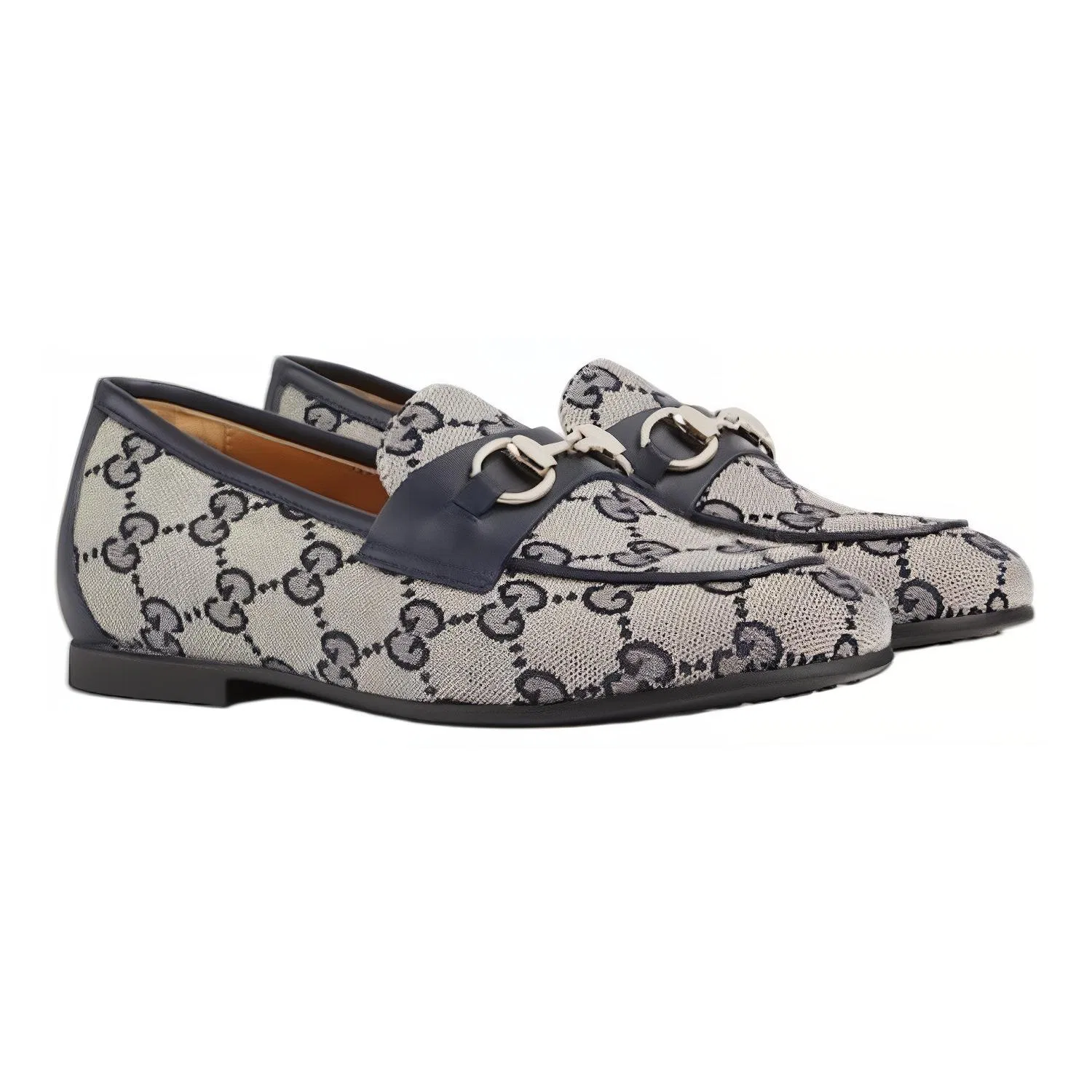 Детские кеды Gucci Low top Kids Lifestyle Shoes, с принтом, Beige Blue — фото 4