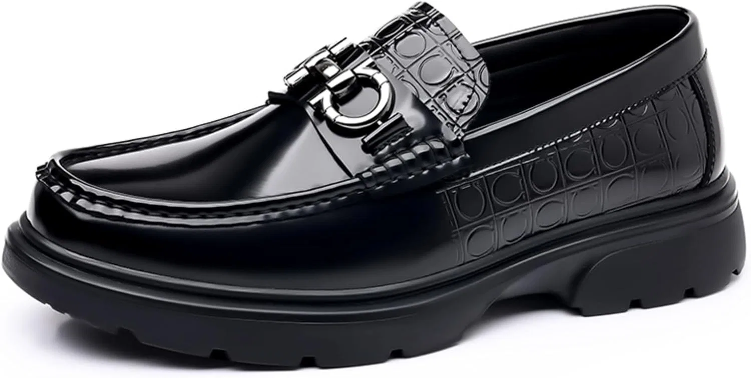 Лоферы High End Men's Chunky Platform Loafers, Black