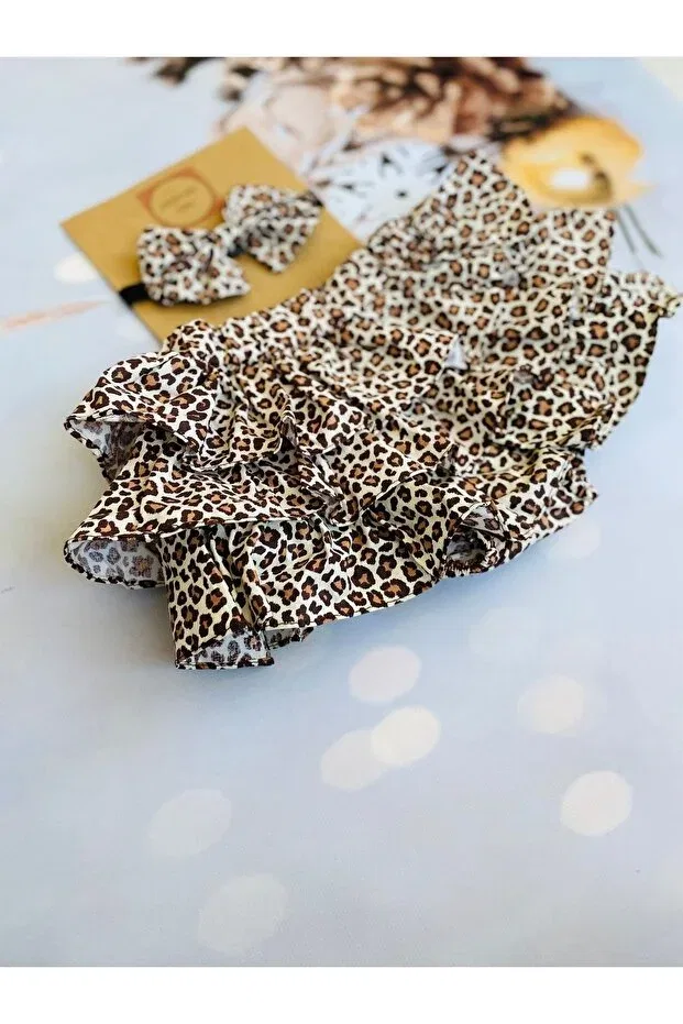 Детский комплект для девочек с леопардовым принтом Mini Kids Baby, Leopard — фото 2