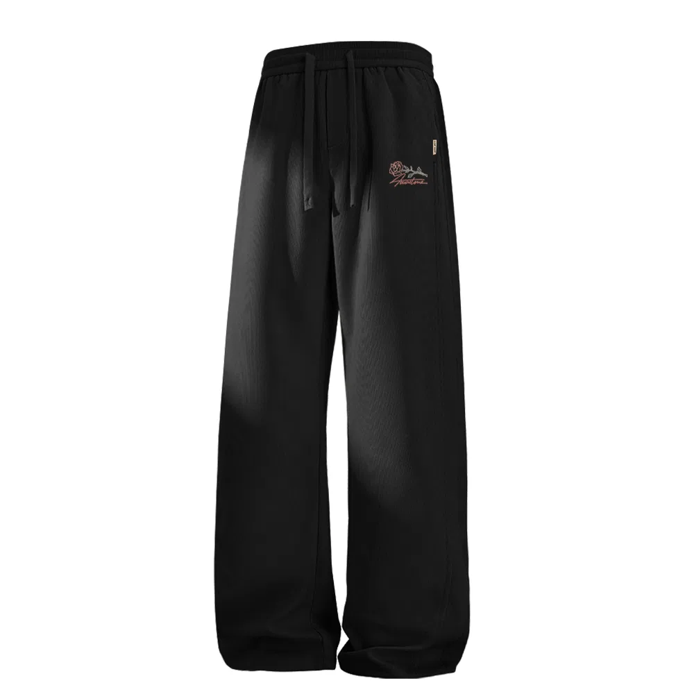 Детские брюки прямого кроя Moderate Straight Fit Heavyweight Scimitar Pants MINISO, Coffee (English Rose Pants Logo) — фото 3