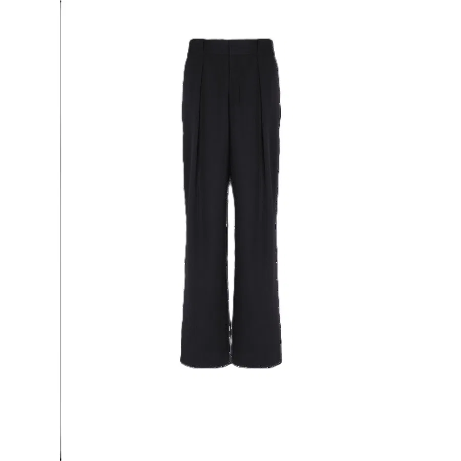 Брюки свободного кроя с защипами Balmain, Black