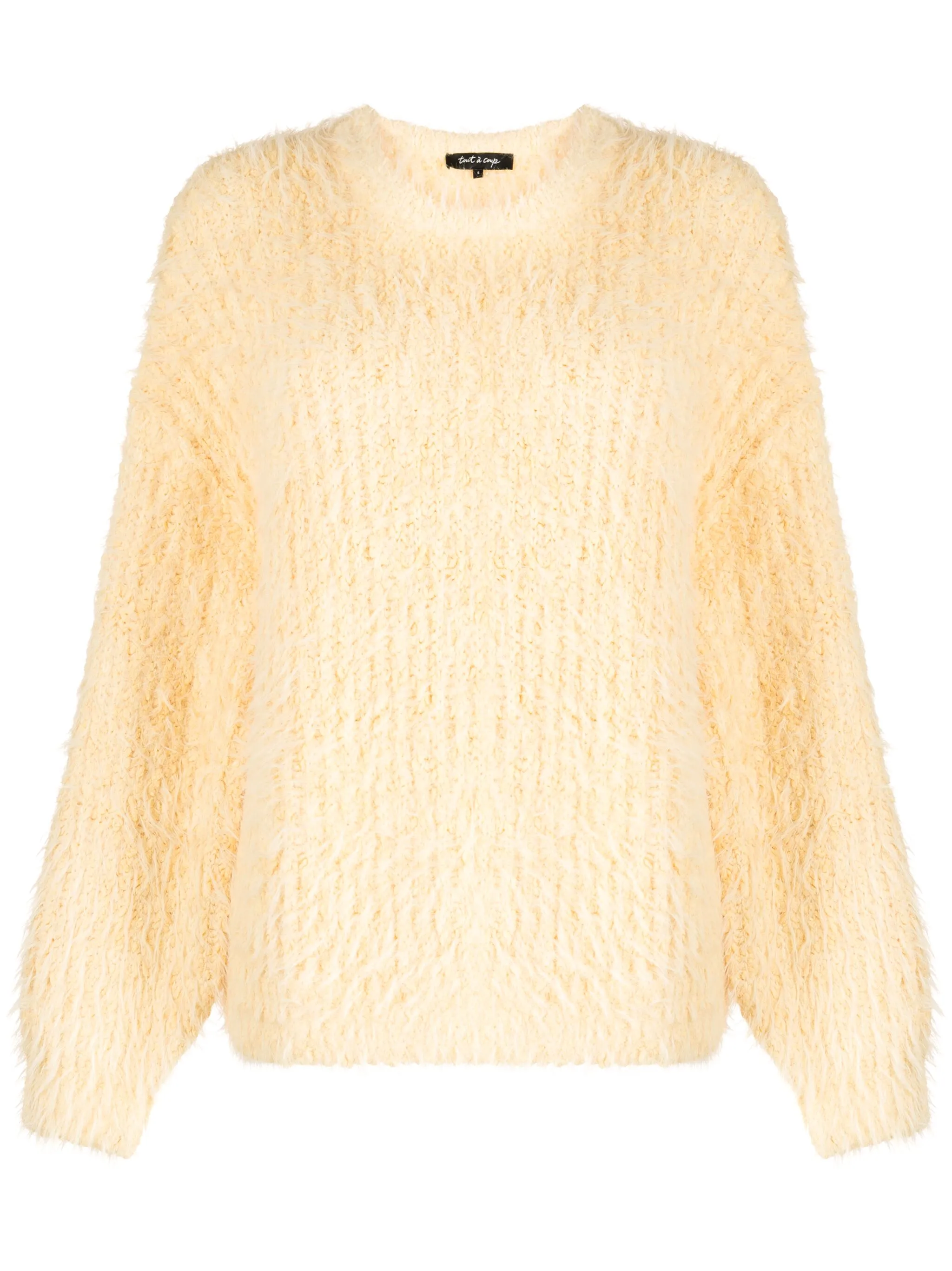 

Фактурный джемпер в рубчик Tout A Coup, желтый