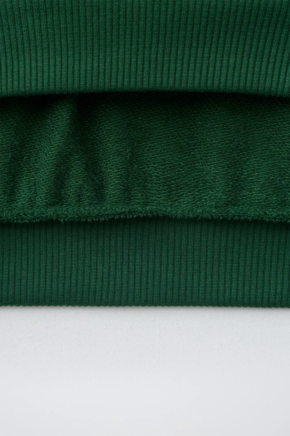 Толстовка с принтом и нашивкой ZARA, GREEN — фото 4