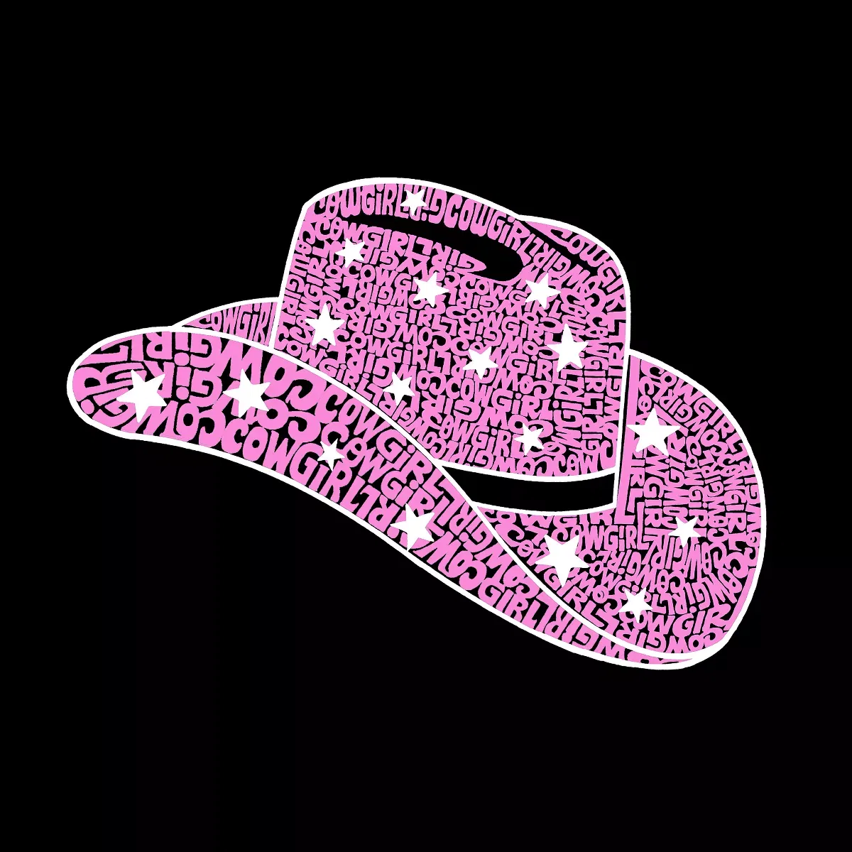 Детский свитшот с принтом Cowgirl Hat LA Pop Art, Black — фото 2