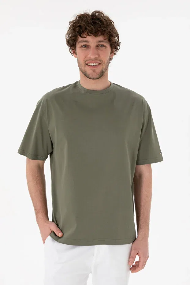 Мужская футболка хлопковая U.S. Polo Assn., Taupe — фото 2