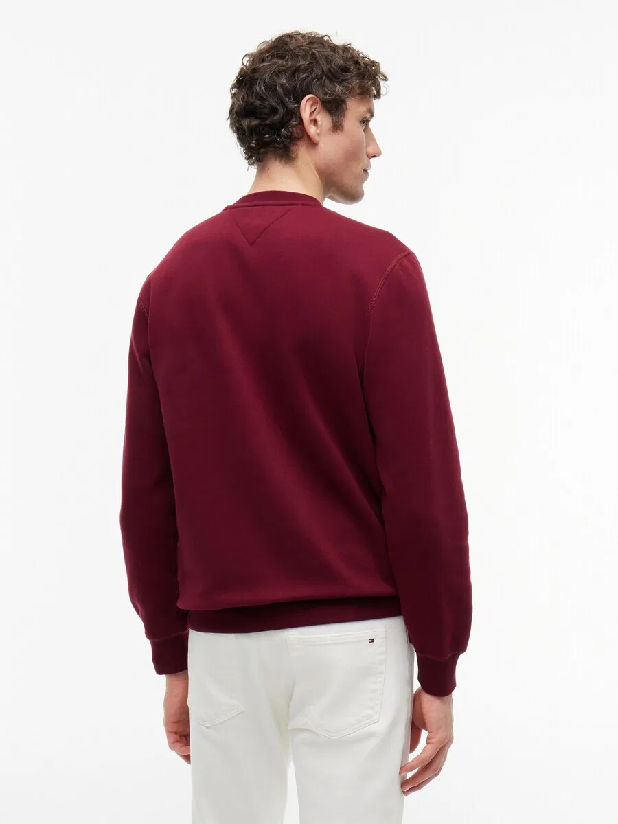 Толстовка TOMMY HILFIGER 'ESS SEASONAL' бордового цвета — фото 3