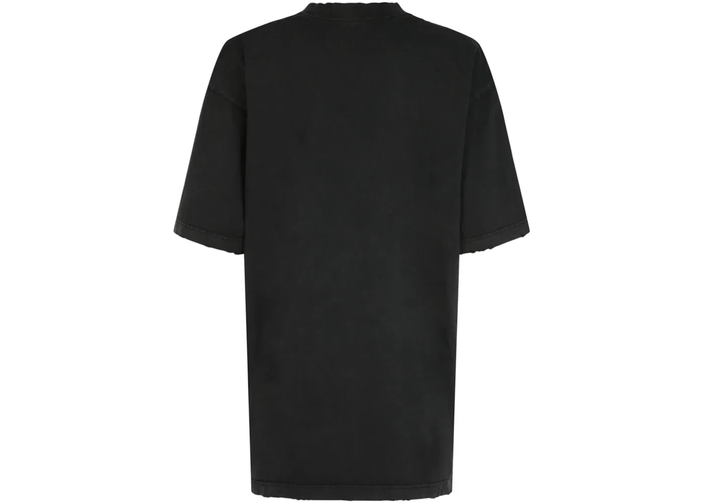 Женская футболка с принтом Oversized College Logo Balenciaga, Washed Black — фото 2