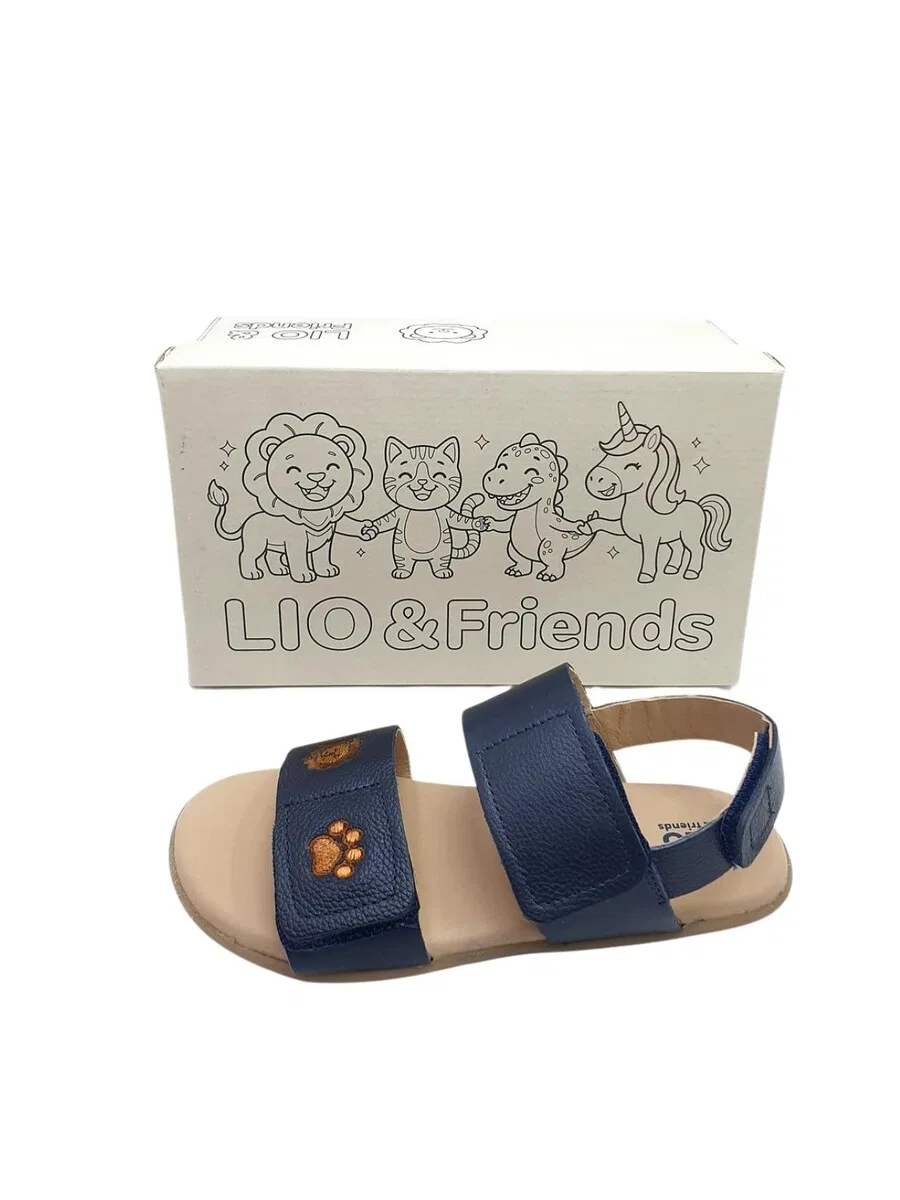 Сандалии LIO&Friends 'LIO&friends - Kindersandale - Jungen - Barfußsandale - Echtleder' темно-синего цвета — фото 4