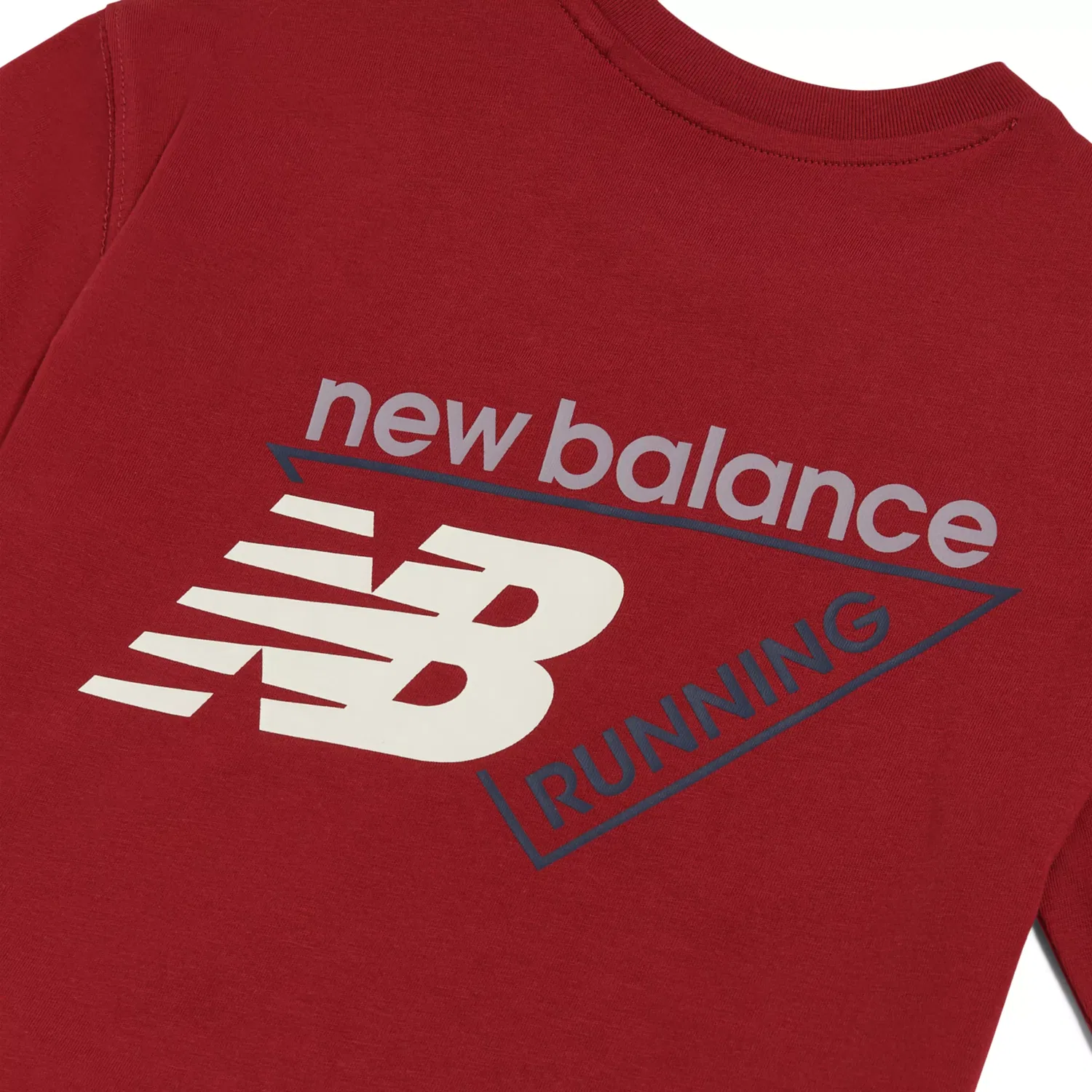 Детская футболка с принтом Classic Tri-Logo New Balance, Podium Red — фото 4