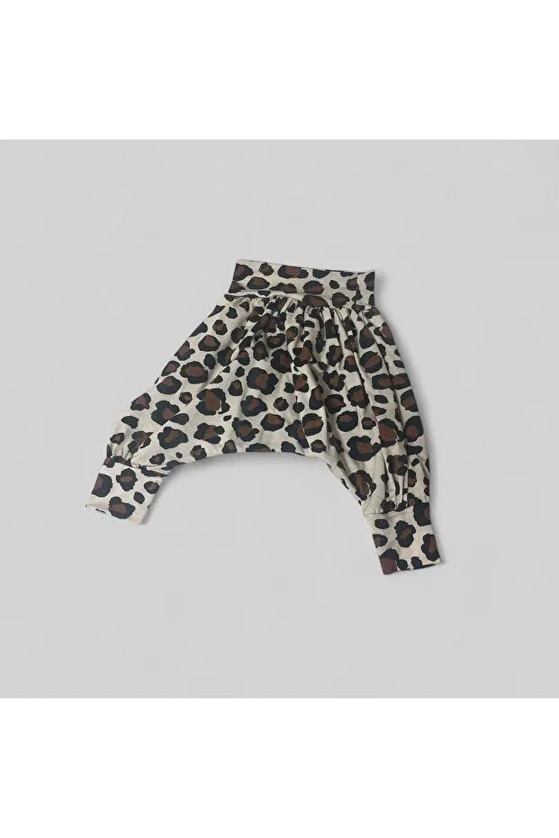 Детские брюки для девочек свободного кроя Biancofiglio, Leopard — фото 2