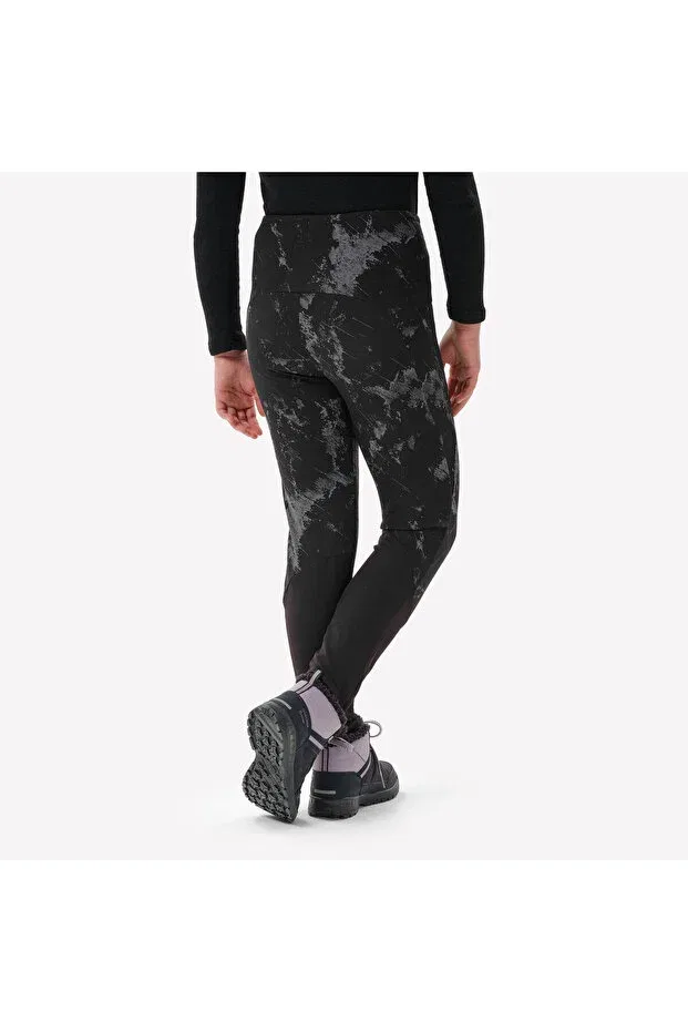 Детские леггинсы для девочек утепленные SH100 Decathlon, Black — фото 4
