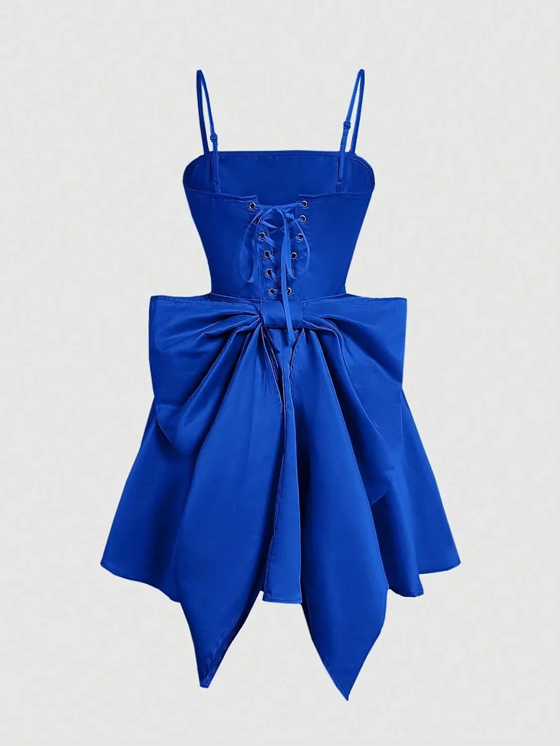 Женское ками-платье с рюшами и бантом на спине, Royal Blue — фото 4