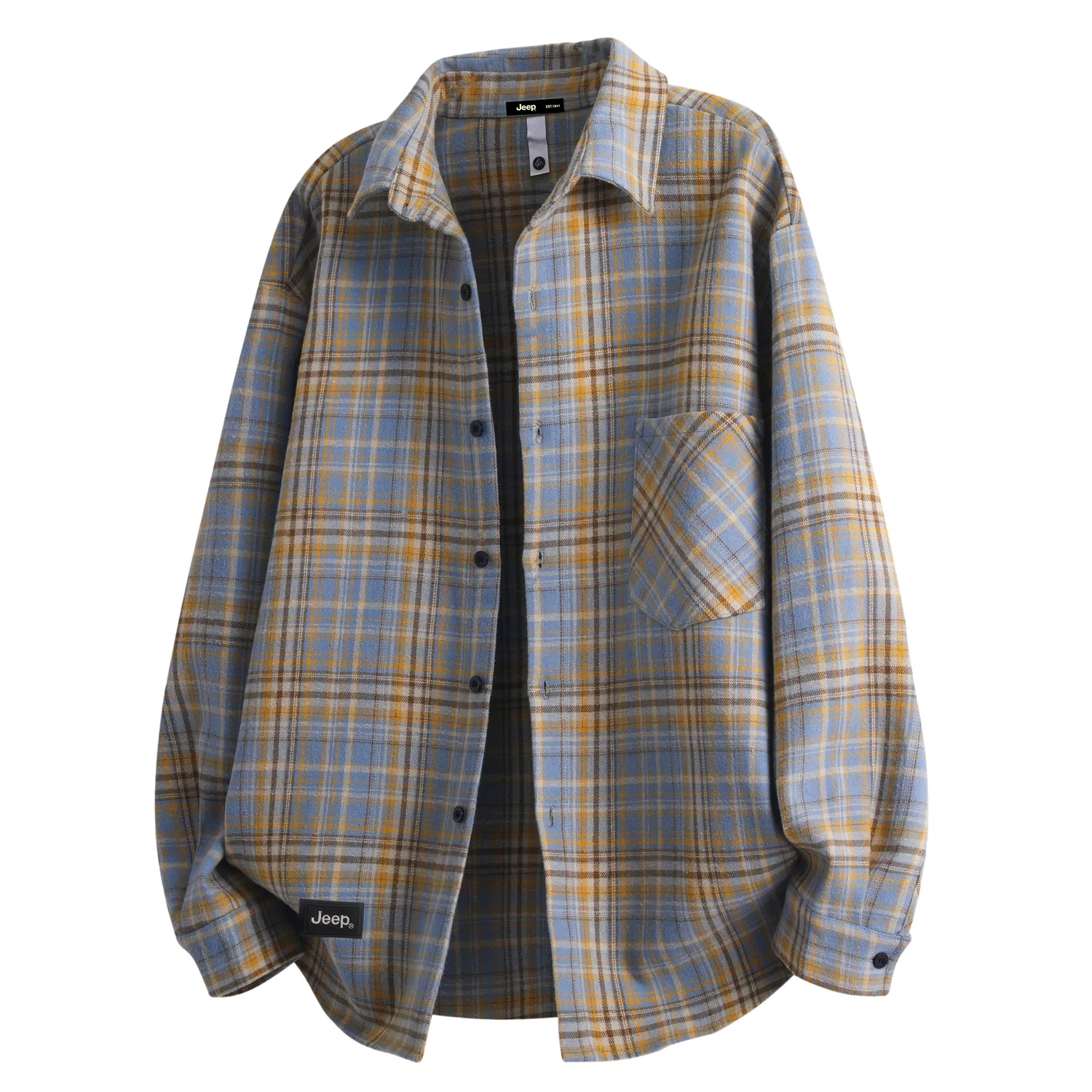 Детская рубашка с воротником Yellow Plaid Jeep