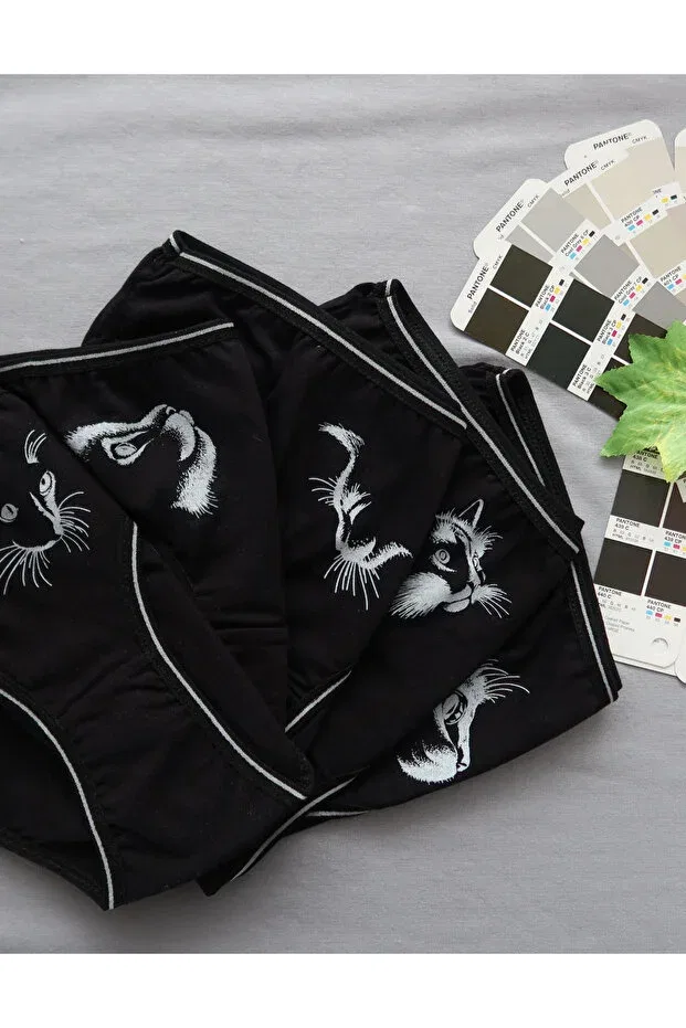 Детское нижнее белье для девочек хлопковое комплект 5 шт Alya Underwear, Black — фото 3