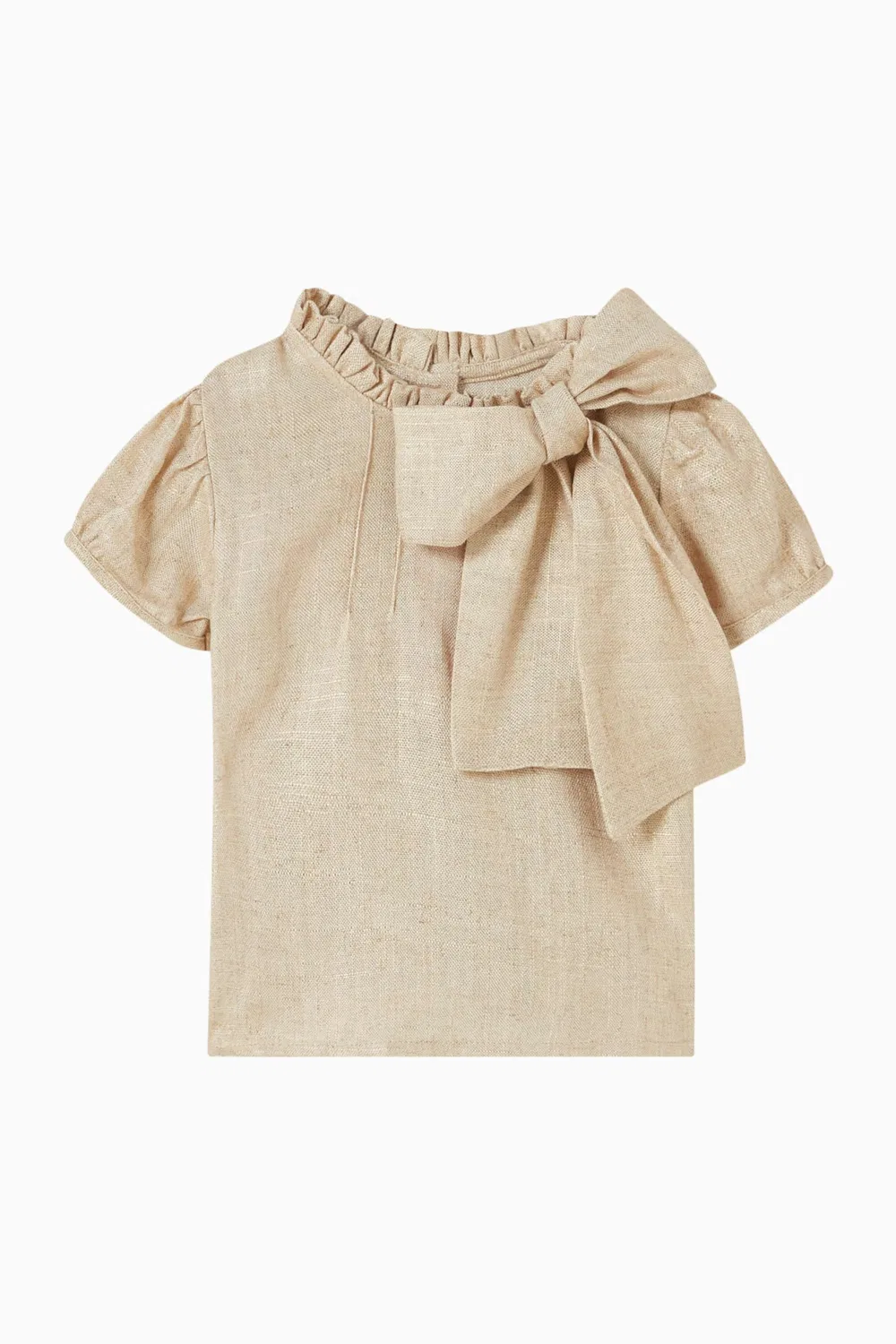 Блузка с бантом из льна Phi Clothing