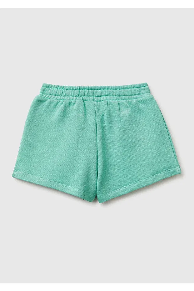 Детские шорты для девочек хлопковые United Colors Of Benetton, Mint — фото 2