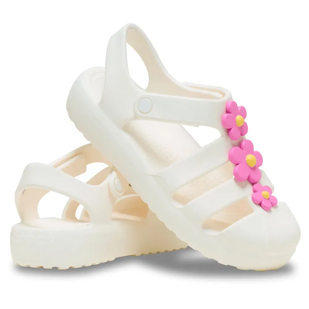 Сандалии Classic Flower Crocs, белый — фото 3