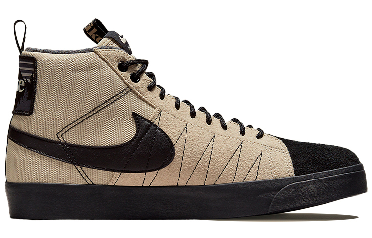 Кроссовки Nike SB Zoom Blazer Mid Premium, бежевый/черный — фото 2