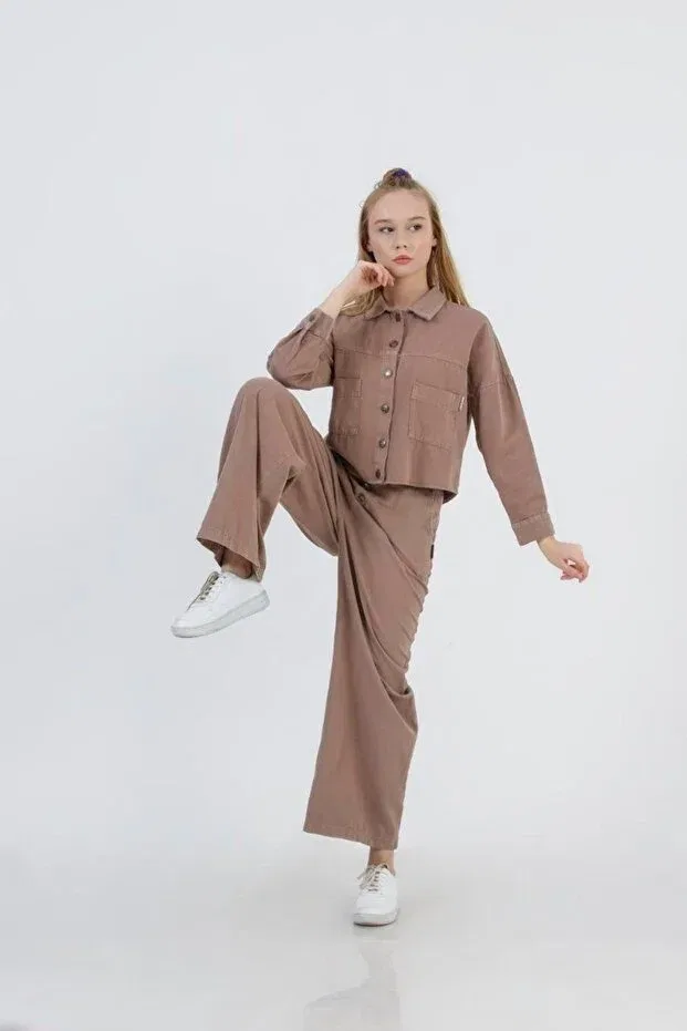 Детская хлопковая габардиновая куртка Zekids — фото 4