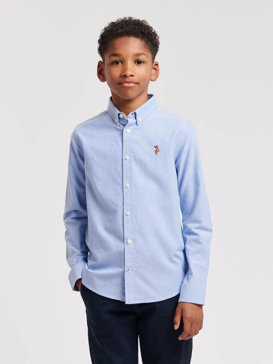 Рубашка оксфорд Peached U.S. Polo Assn, синий