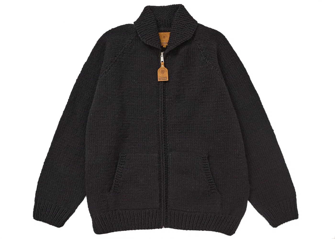 Мужской свитер с принтом Supreme Child of Hell Cowichan Sweater, Black — фото 2