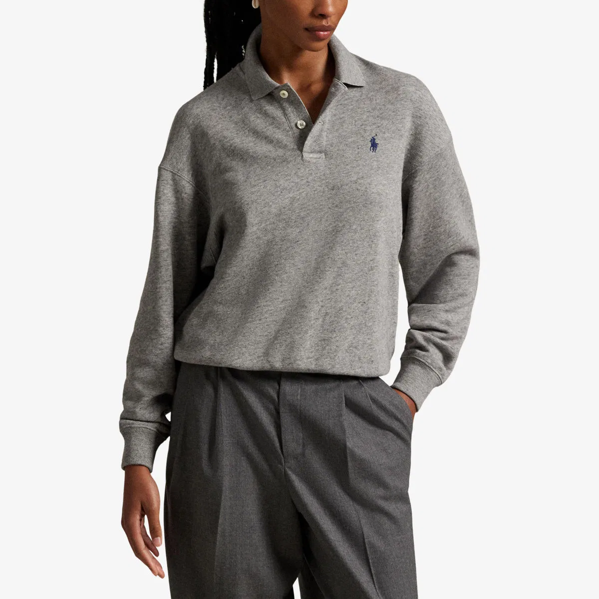 Хлопковая толстовка-поло с вышитым логотипом Polo Ralph Lauren — фото 3