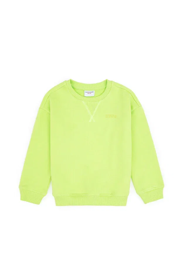 Детские свитшот для мальчиков с длинным рукавом U.S. Polo Assn., Apple Green — фото 3