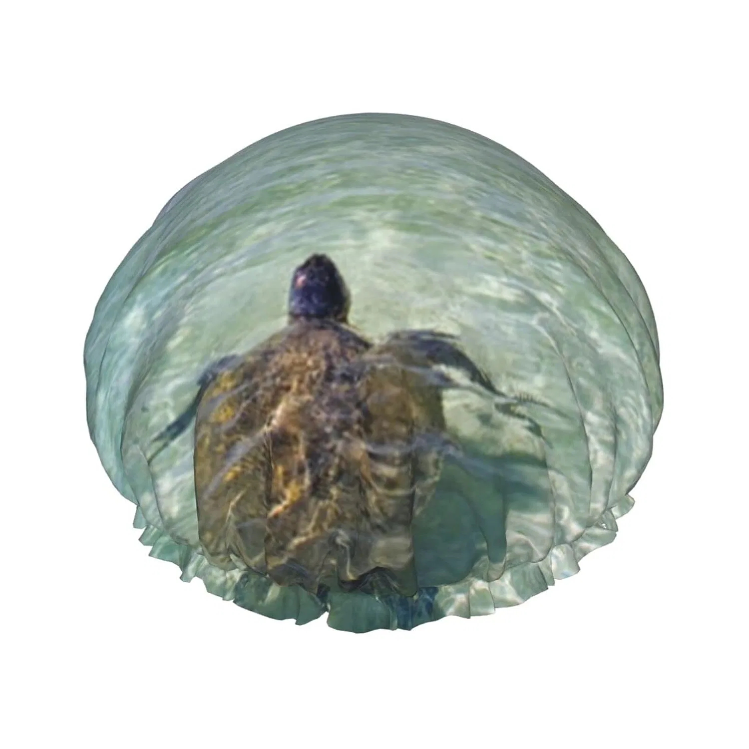 Шапочка для душа Waterproof, OCELIO, Green Sea Turtle