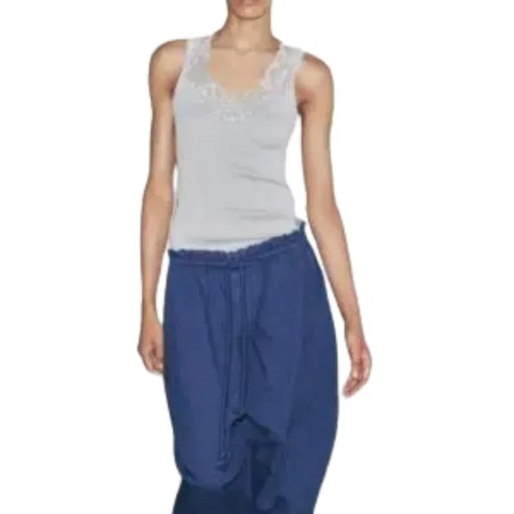 Женская футболка с круглым вырезом Gray Blue ZARA, Gray Blue — фото 4