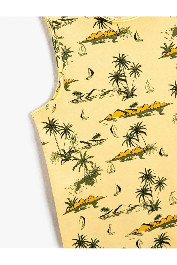 Детское белье для мальчиков с принтом Palm Tree Printed Athlete Koton, Yellow 1d6 — фото 3