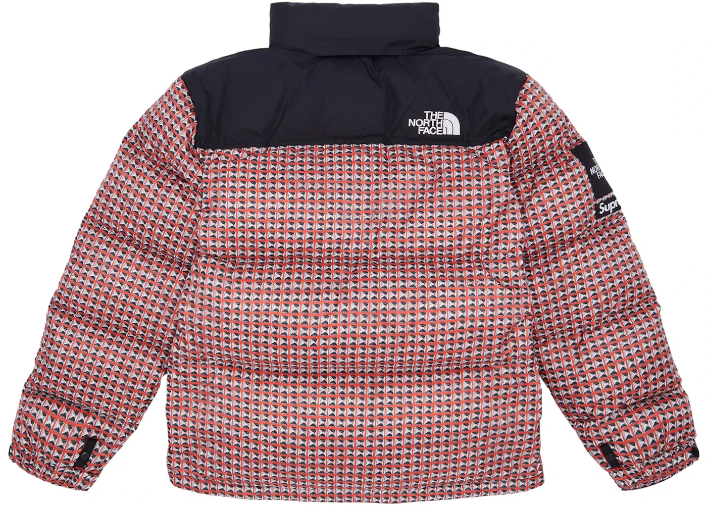 Мужская куртка с принтом Supreme The North Face Studded Nuptse Jacket, Red — фото 3