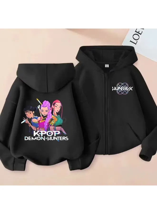 Толстовка на молнии с капюшоном и принтом Kpop General