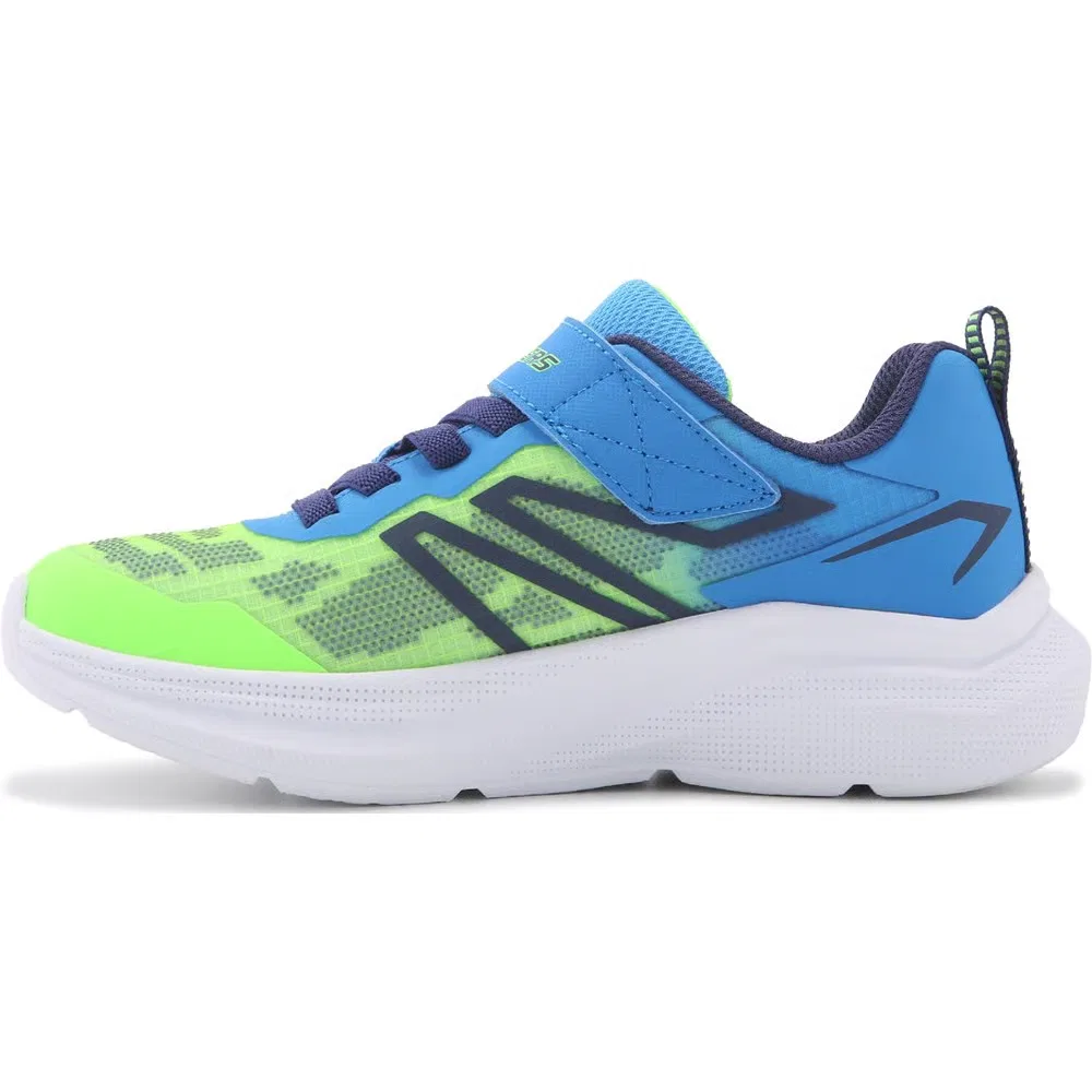 Детские кроссовки Microspec Velocity Skechers, Blue/Green — фото 3
