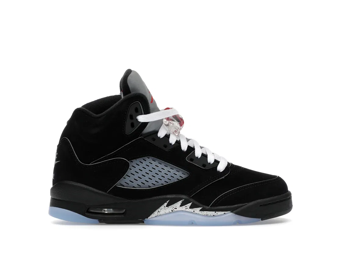 Детские кроссовки Lifestyle с принтом Jordan 5 Retro OG Jordan, Black/White-Metallic Silver-Fire Red