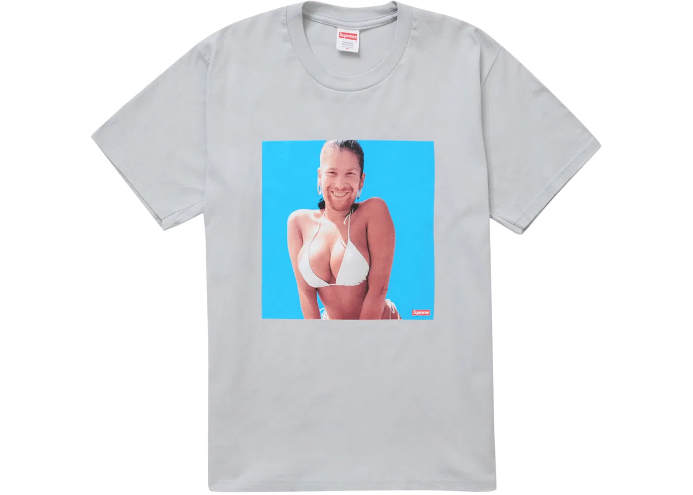 Мужская футболка с принтом Supreme Aphex Twin Windowlicker Tee, Cement
