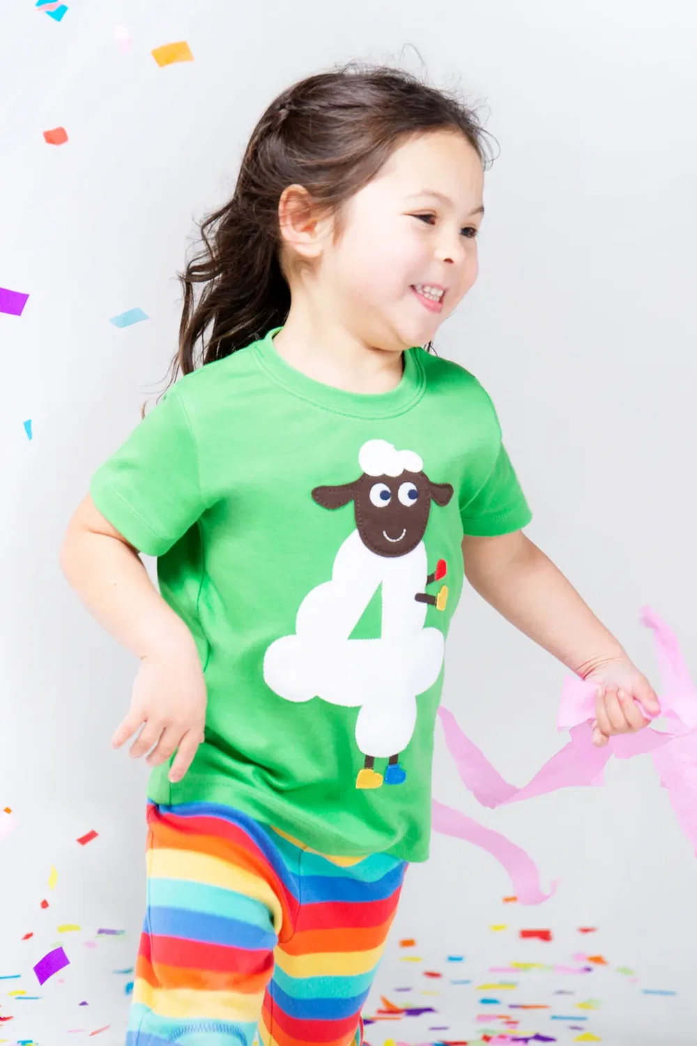 Детская футболка с принтом Magic Number Frugi, Green — фото 2