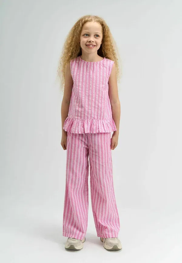 Топ хлопковый Shirley The New Carmine Rose Striped, розовый