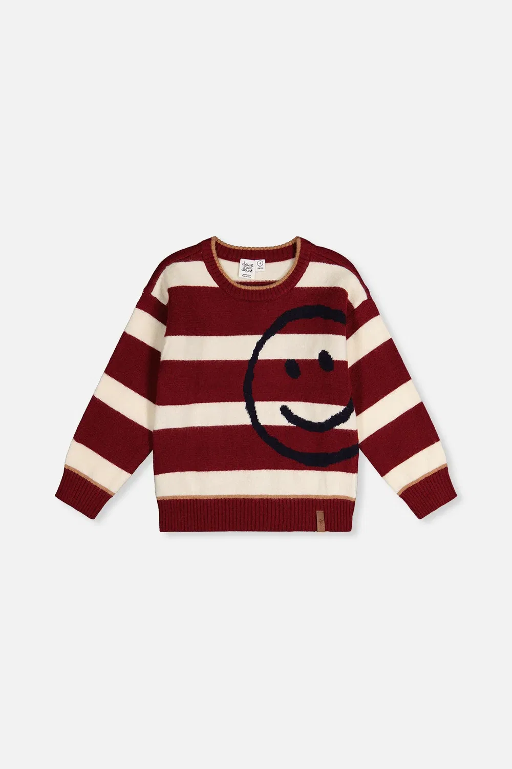 Детский свитер с принтом Varsity League Deux par Deux, Red and White Stripes