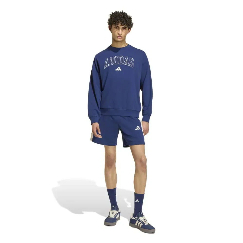 Мужской свитшот с высоким воротником Seasonal Essentials Collegiate Adidas, Blue — фото 4