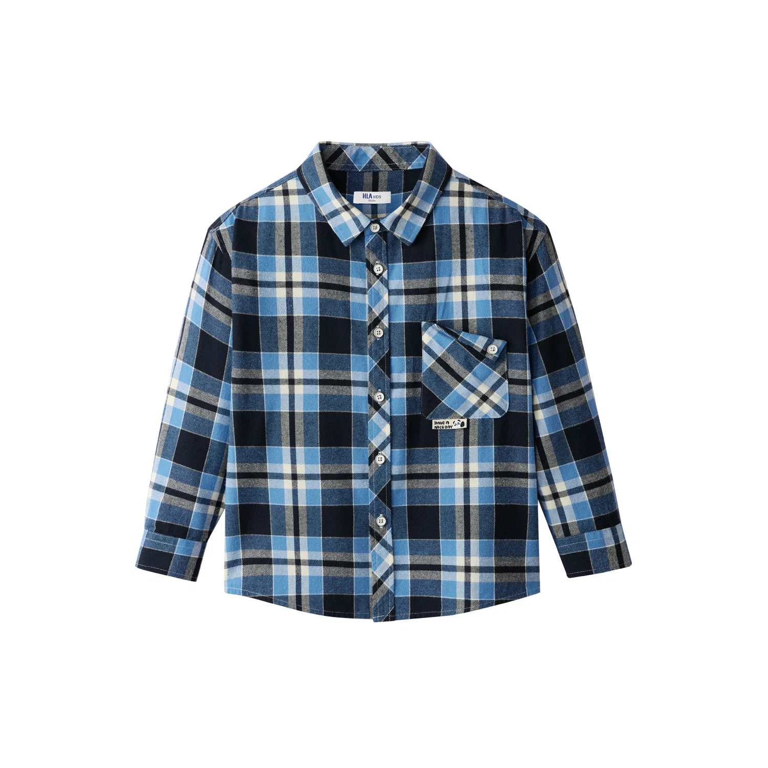 Детская рубашка с воротником Royal Blue Plaid HLA, Royal Blue Plaid 08