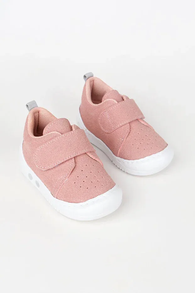 Детские туфли для девочек со светодиодами Süperland, Powder Pink — фото 2