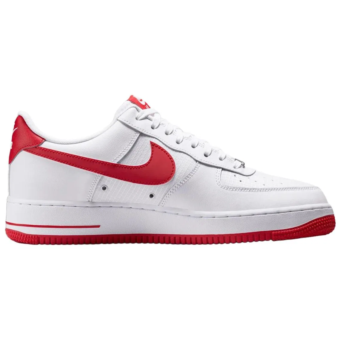 Детские кроссовки для скейтбординга с низким верхом Nike Air Force 1, White Red — фото 3