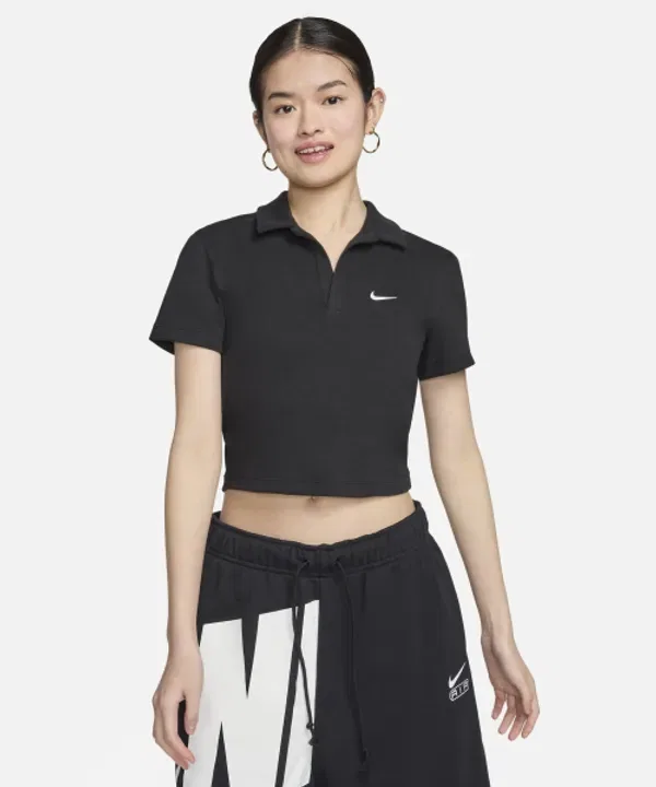 Футболка поло спортивная Essential, Nike, черно-белая