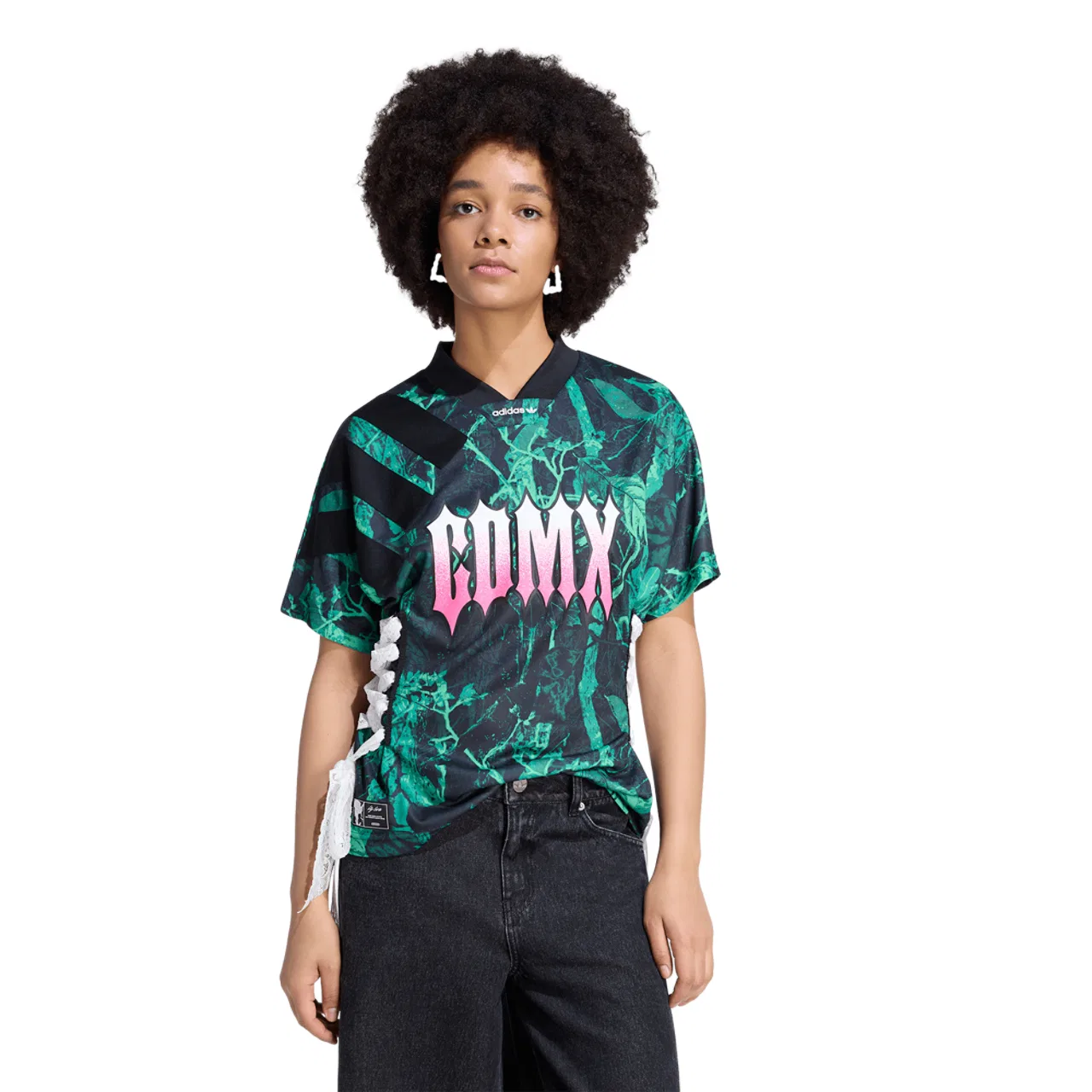 Женская футболка CDMX Recon Adidas, черный/зеленый