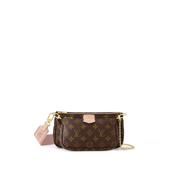 

Сумка через плечо Louis Vuitton Multi Pochette Accessoires, коричневый/розовый