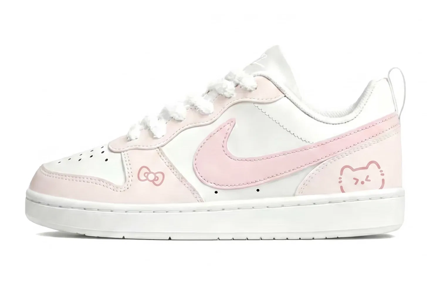 Детские кеды для скейтбординга Court Borough, Nike, White Peach — фото 3
